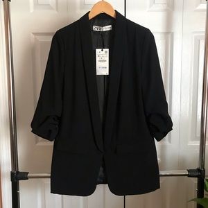 Zara Blazer With Rolled Up Sleeves